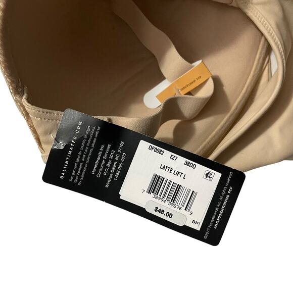 Bali Passion For Comfort Back Smoothing Underwire Bra DF0082 Latte Lace 38DD - Picture 7 of 7